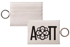 AOII Traditional Keychain Card Holder Vegan Leather Saffiano Finish | Alpha Omicron Pi | Official Accessories | Festive Fit Home