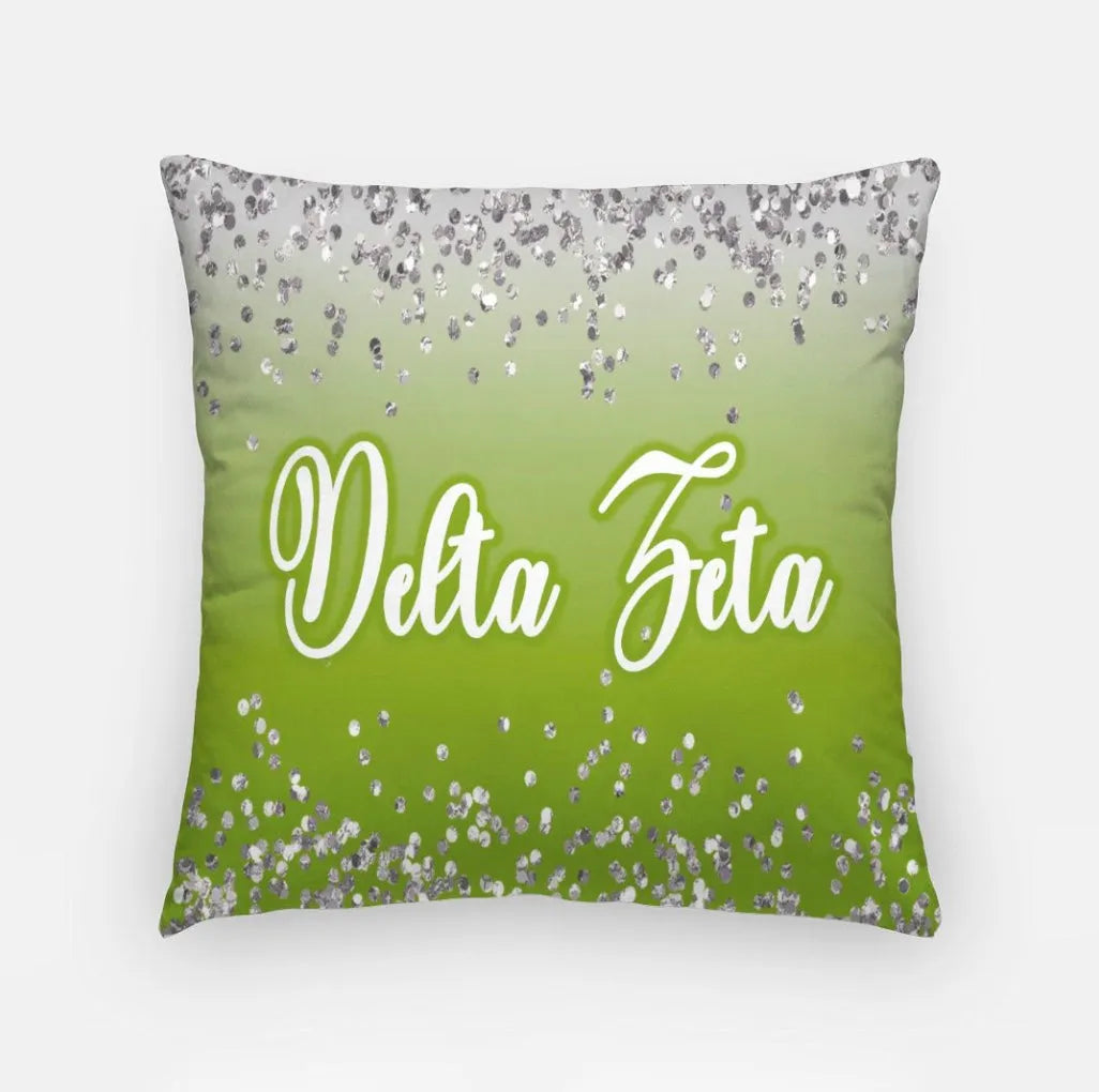 Delta Zeta Pillow Cover - Glitter 18"| Official Merchandise and Gifts