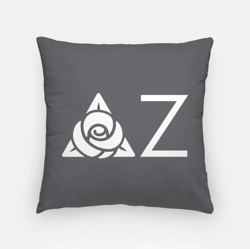 Delta Zeta Traditional Pillow Cover - Greek Letters Knockout 18"  | Custom Gifts and Decor | Festive Fit Home