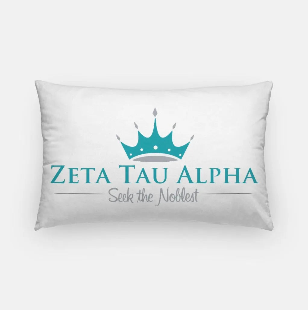 Zeta Tau Alpha Traditional Lumbar Pillow Cover | Custom Gifts  | Official Merchandise | Festive Fit Home