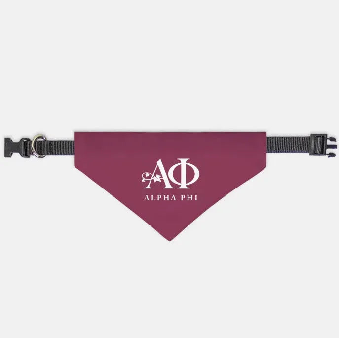 Alpha Phi Pet Bandana - Bordeaux Small Pet Bandanas
