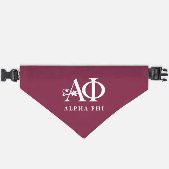 Alpha Phi Pet Bandana - Bordeaux Large Pet Bandanas