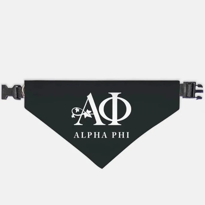 Alpha Phi Pet Bandana - Black XL Pet Bandanas