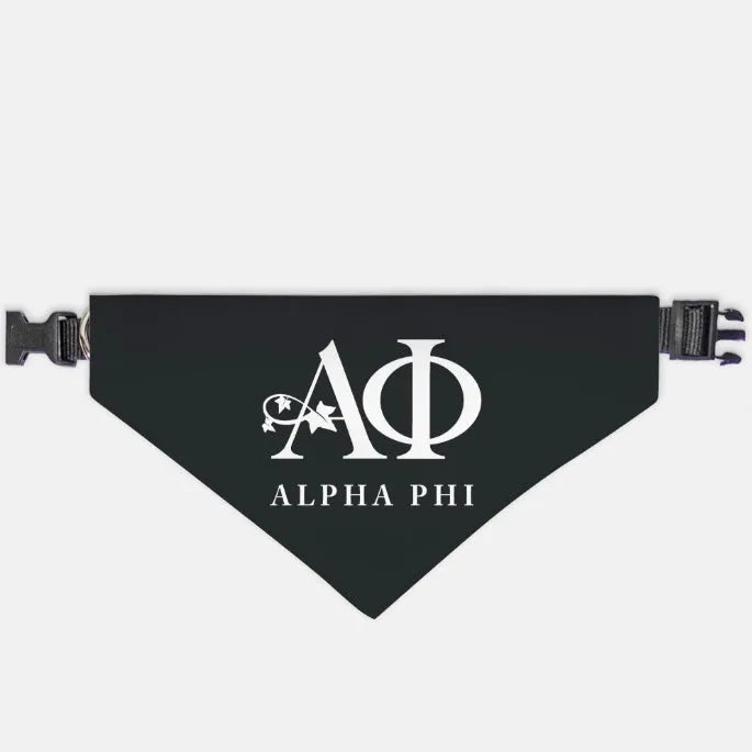 Alpha Phi Pet Bandana - Black