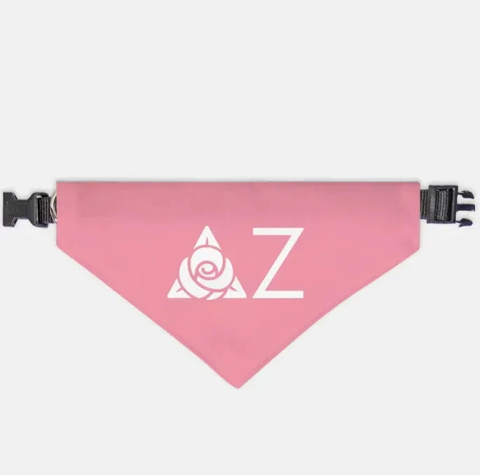 Delta Zeta Traditional Pet Bandana - Pink Large Pet Bandanas