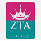 Zeta Tau Alpha XL 60x80 Sherpa Blanket Color Split | ZTA Gifts & Decor