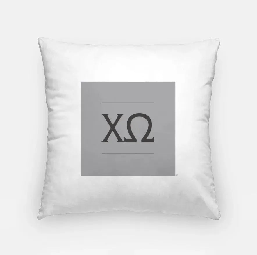 Chi Omega Traditional 18" Throw Pillow Cover White XO Pillow Covers