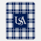 University of South Alabama USA Blanket - Blue Plaid 60"x80" | Decor | Custom Gifts | Festive Fit Home