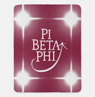 Pi Beta Phi Sherpa Blanket - Wine Flashing Lights 60"x80" | Custom Pi Phi Gift Shop | Festive Fit Home