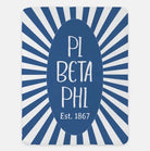 Pi Phi Sherpa Blanket - Blue Starburst 60"x80" | Official Merchandise | Custom Gifts | Festive Fit Home