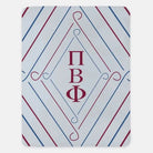 Pi Beta Phi Sherpa Blanket 60x80 Simple Crest | Custom Pi Phi Gifts & Decor | Festive Fit Home