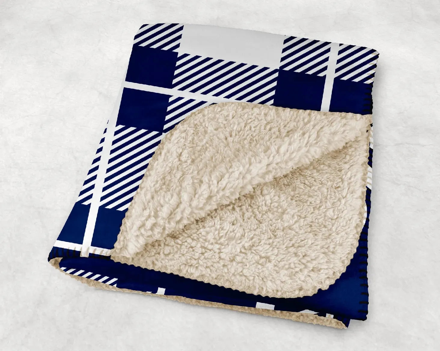 Delta Gamma XL 60x80 Plaid Sherpa Blanket Throw Blankets