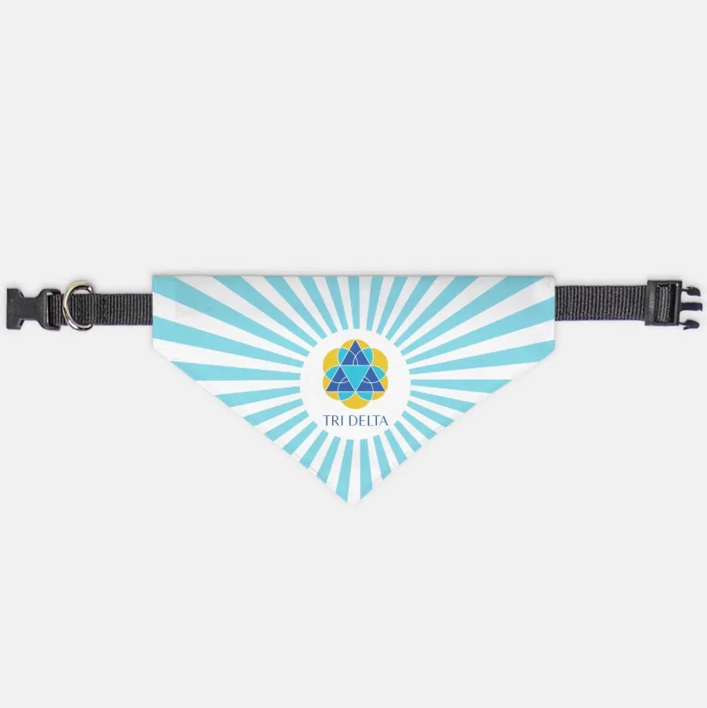 Tri Delta Pet Bandana - Bright Blue Starburst Pet Bandanas