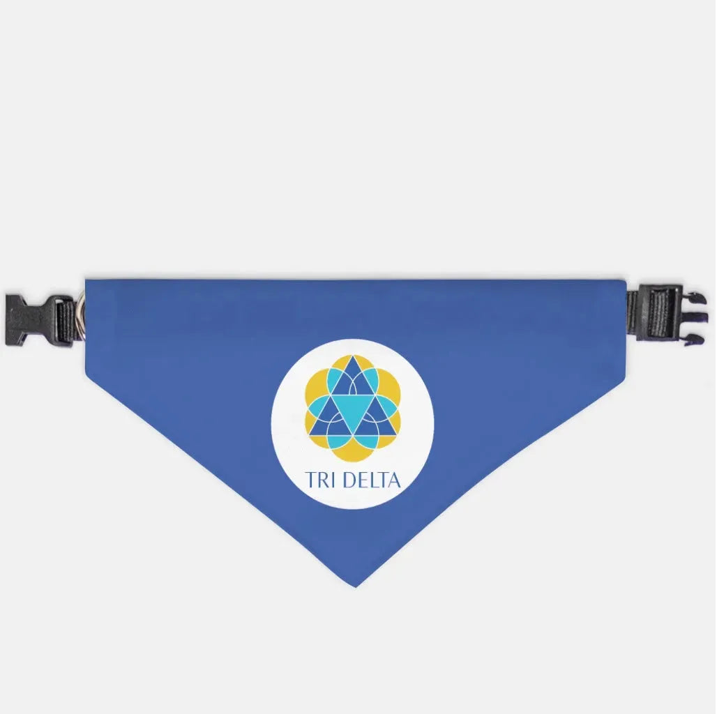 Tri Delta Pet Bandana - Blue Large Pet Bandanas