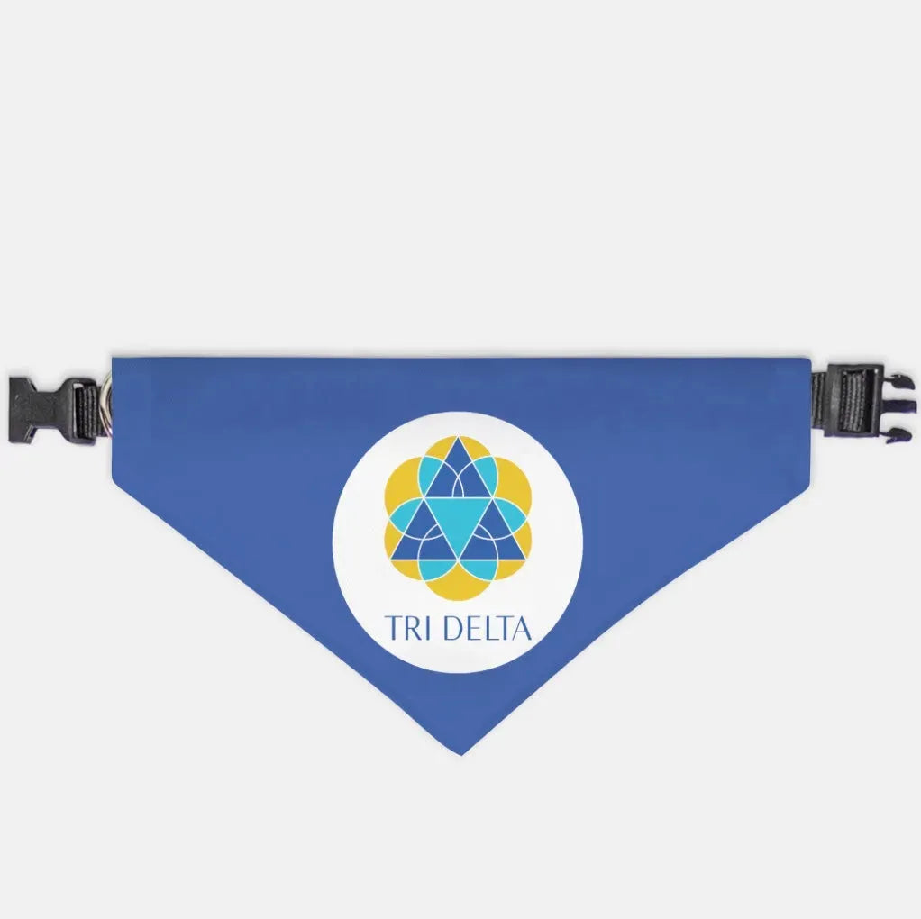 Tri Delta Pet Bandana - Blue XL Pet Bandanas