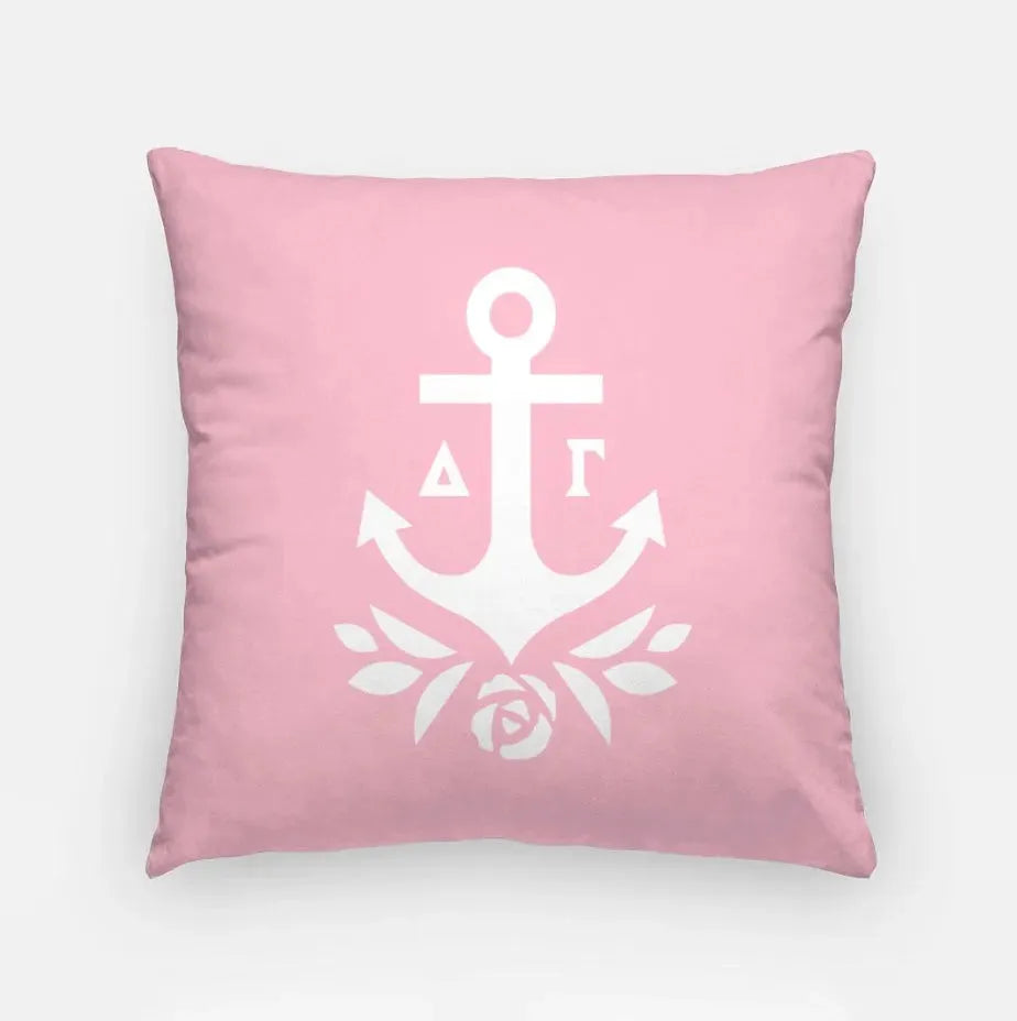 Delta Gamma 18" Throw Pillow Cover - Brandmark Pink Pillow Covers