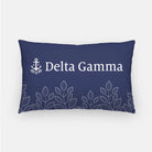 Delta Gamma Floral Lumbar Pillow Cover Navy Pillow Covers