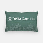 Delta Gamma Floral Lumbar Pillow Cover Green Pillow Covers