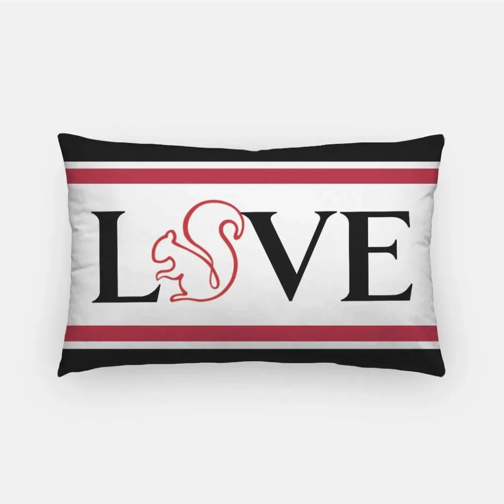 Alpha Gamma Delta Lumbar Throw Pillow Cover - LOVE Squirrel Pillow Covers