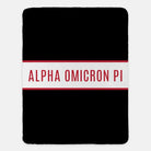 Alpha Omicron Pi Blanket 60"x80"  Center Band | Gifts | Dorm Decor | Festive Fit Home