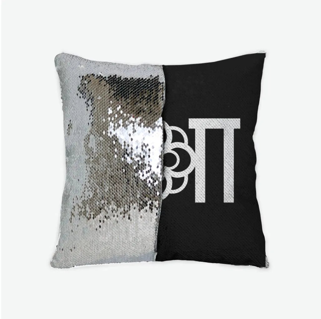 Alpha Omicron Pi Sequin Reversible Pillow Cover | Official Gift Shop | Festive Fit Home