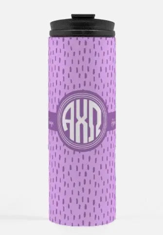 Alpha Chi Omega Thermal Tumbler | Iris Band 16 oz. Drinkware
