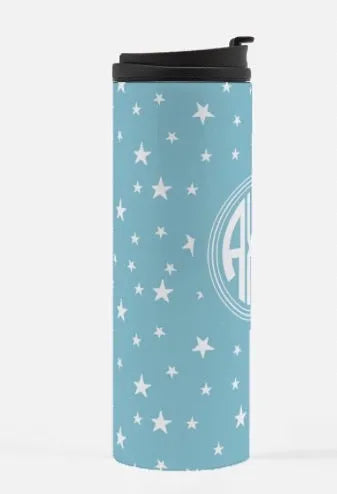 Alpha Chi Omega Thermal Tumbler - Monogram Stars Olympus Blue 16 oz. | Gifts and Merchandise