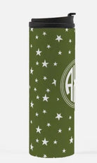 Alpha Chi Omega Thermal Tumbler - Monogram Stars Olive 16 oz. | Gifts and Merchandise