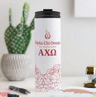 Alpha Chi Omega Traditional Logo Thermal Tumbler 16 oz. | Merchandise and Gifts | Festive Fit Home