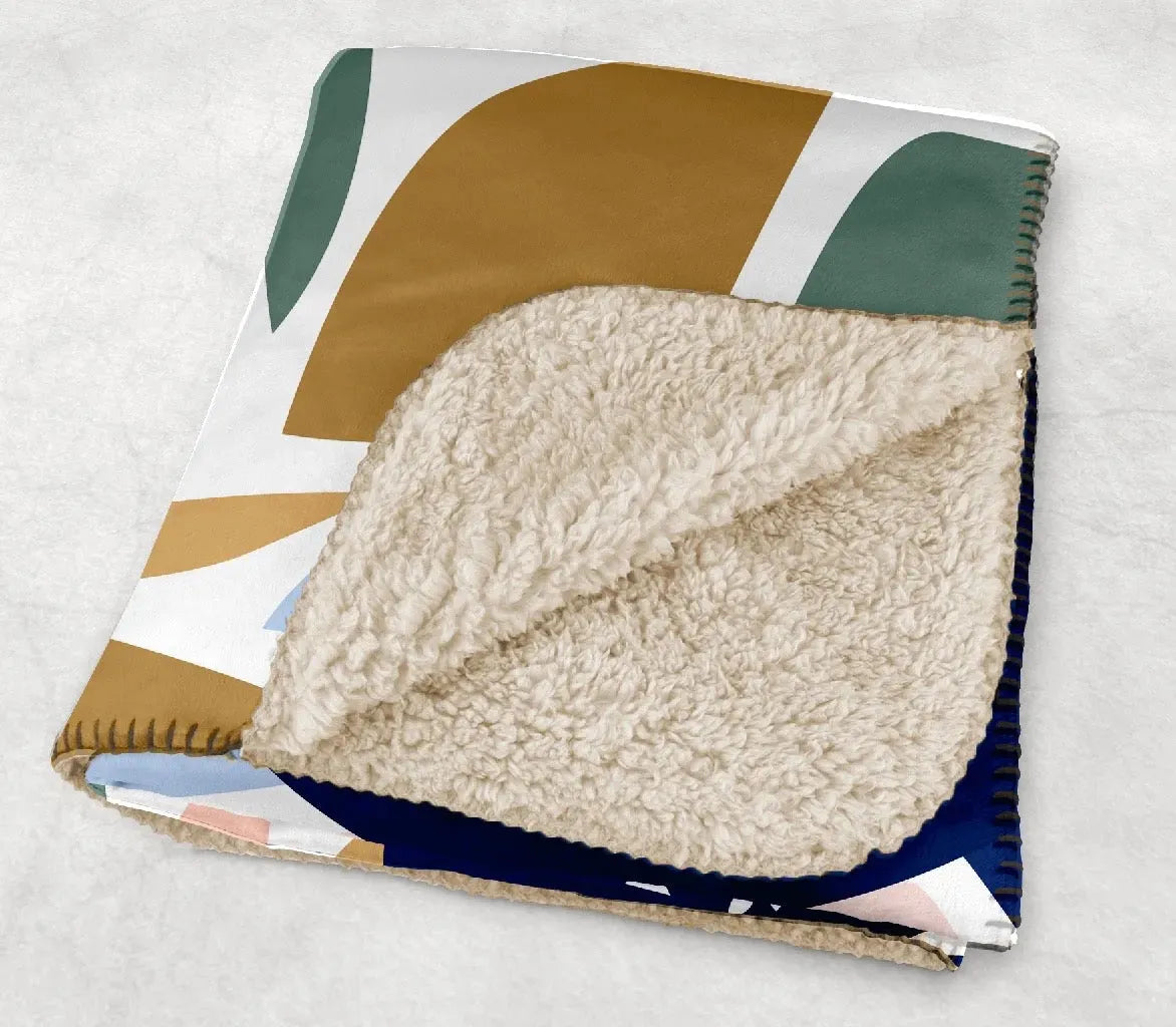 Delta Gamma XL 60x80 Sherpa Throw Blanket - Flat Leaves Throw Blankets