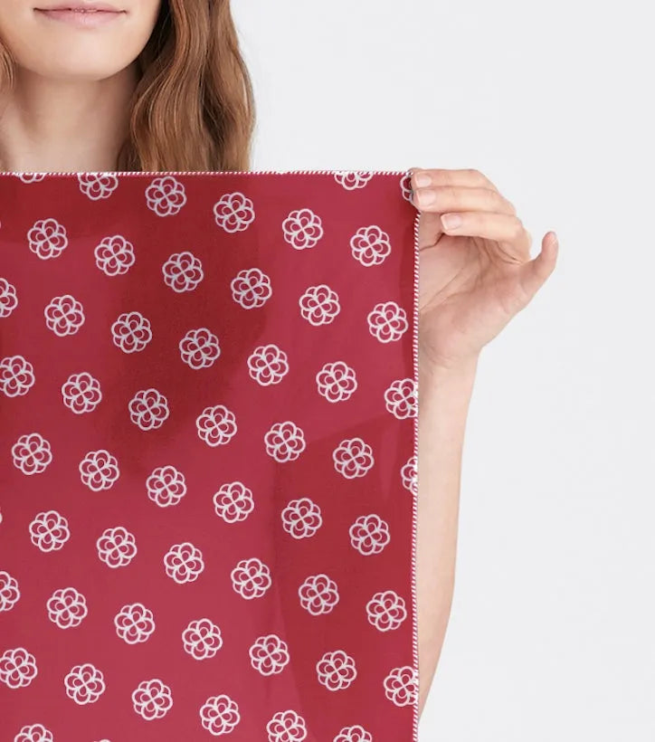 AOII Infinity Rose Cardinal Chiffon Bandana | Accessories 