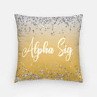 Alpha Sig Throw Pillow Cover - Glitter 18" | Gifts and Dorm Decor | Festive Fit Home