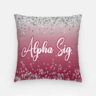 Alpha Sig Throw Pillow Cover - Glitter 18" | Gifts and Dorm Decor | Festive Fit Home