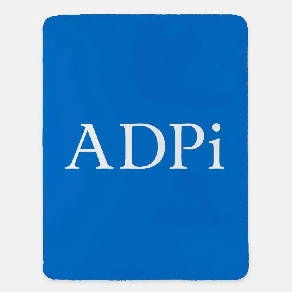 ADPi Sherpa XL 60x80 Sherpa Throw Blanket Azure Throw Blankets