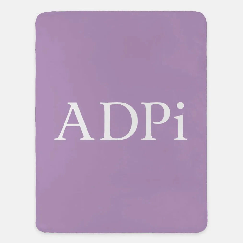 ADPi XL 60x80 Sherpa Throw Blanket | Official Alpha Delta Pi Gift Shop