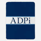 ADPi XL 60x80 Sherpa Blankets - Center Band | Alpha Delta Pi Gifts