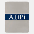 ADPi XL 60x80 Sherpa Blankets - Center Band | Alpha Delta Pi Gifts