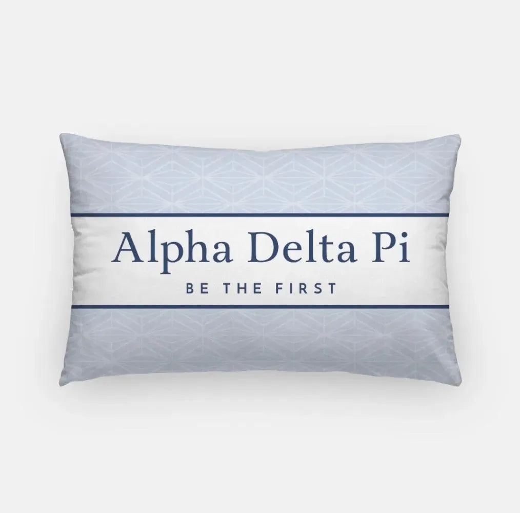 Alpha Delta Pi Lumbar Pillow Cover - Diamond Pattern Horizon Pillow Covers