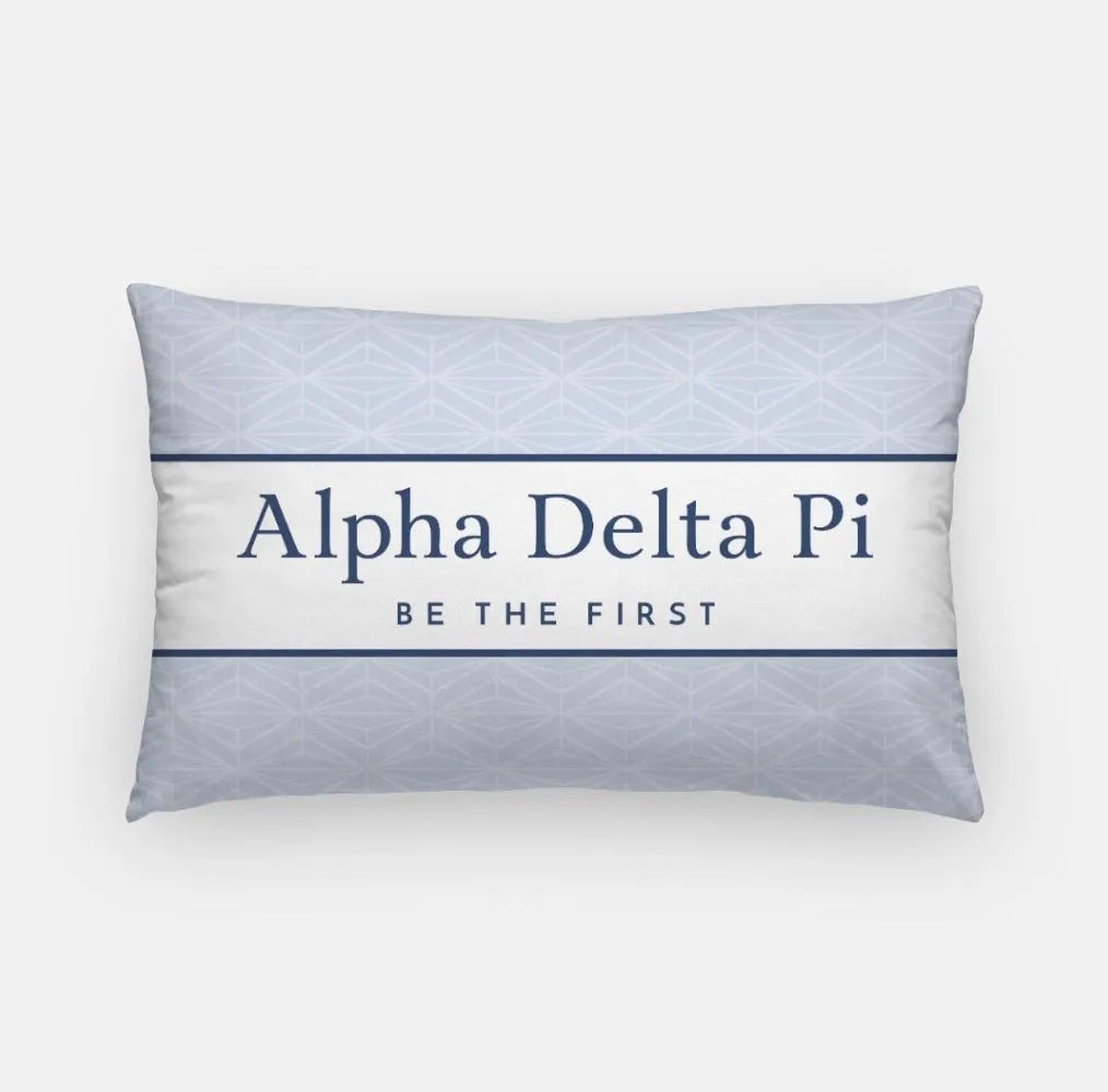 Alpha Delta Pi Lumbar Pillow Cover - Diamond Pattern | Custom Gifts | Festive Fit Home