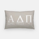 Alpha Delta Pi Lumbar Pillow Cover Greek Letters | ADPi Gifts & Decor | Campus Greek Fit