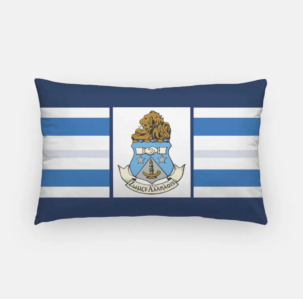 Alpha Delta Pi Lumbar Pillow Cover - Stripes | Custom ADPi Dorm Decor