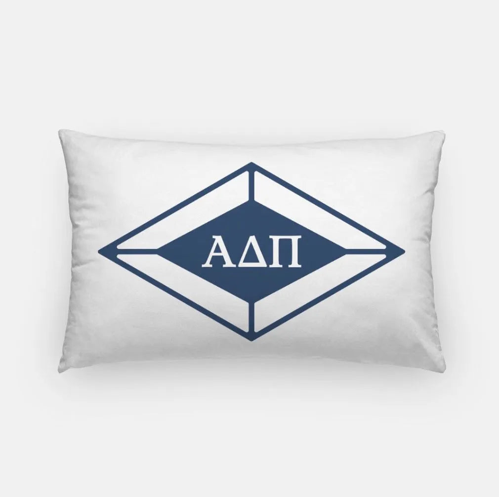 Alpha Delta Pi Lumbar Pillow Cover - Traditional Diamond | ADPi Decor | Custom Gifts