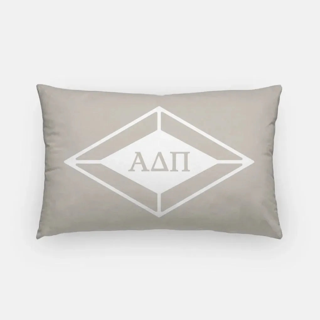Alpha Delta Pi Lumbar Pillow Cover - Traditional Diamond Sand Pillow Covers