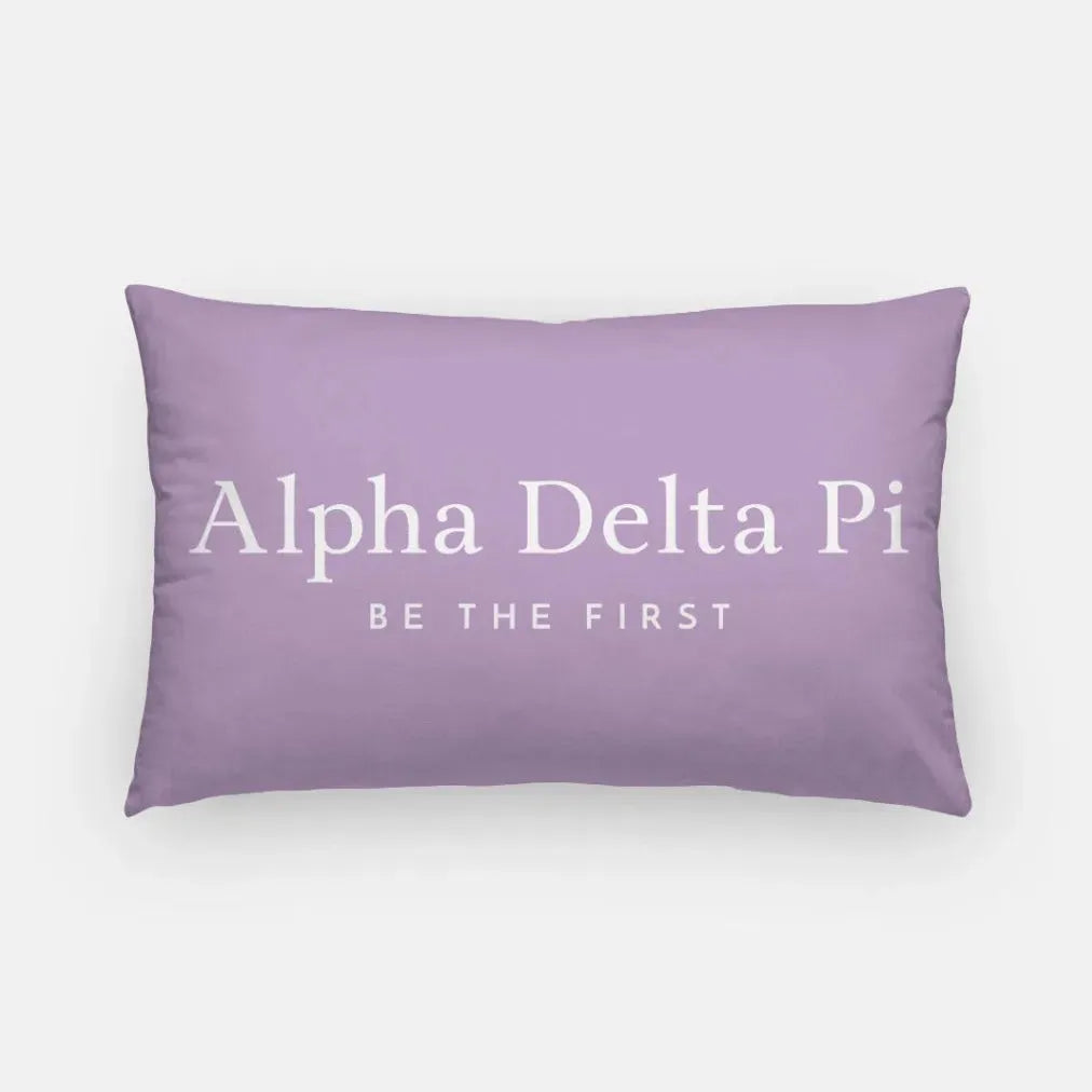 Alpha Delta Pi Lumbar Pillow Cover - Traditional Violet Pillow Covers