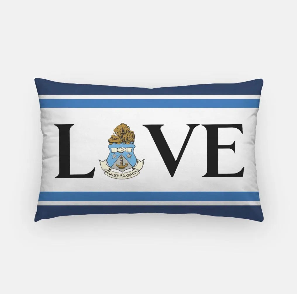 Alpha Delta Pi Lumbar Pillow Cover - LOVE | Official Gift Shop | Decor | Festive Fit Home