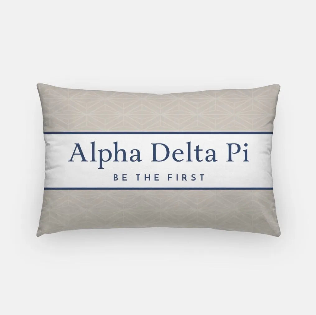 Alpha Delta Pi Lumbar Pillow Cover - Diamond Pattern | Custom Gifts | Festive Fit Home