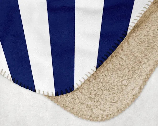 Kappa Kappa Gamma XL 60x80 Blanket - Blue Starburst Throw Blankets