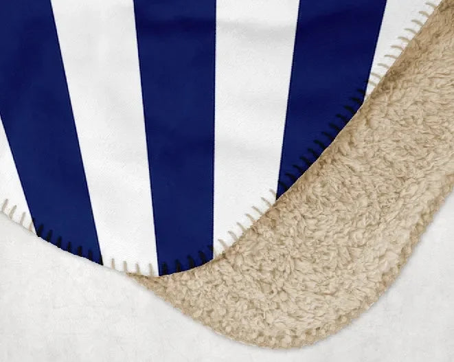 Kappa Kappa Gamma XL 60x80 Sherpa Blanket - Traditional Starburst Throw Blankets