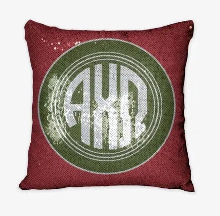 Alpha Chi Omega Monogram Sequin Pillow Cover Pillow Covers
