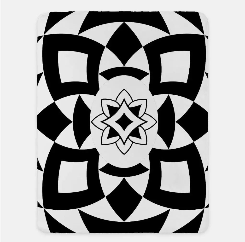 Alpha Sigma Alpha XL 60x80 Sherpa Throw Blanket - Tribal Black Throw Blankets